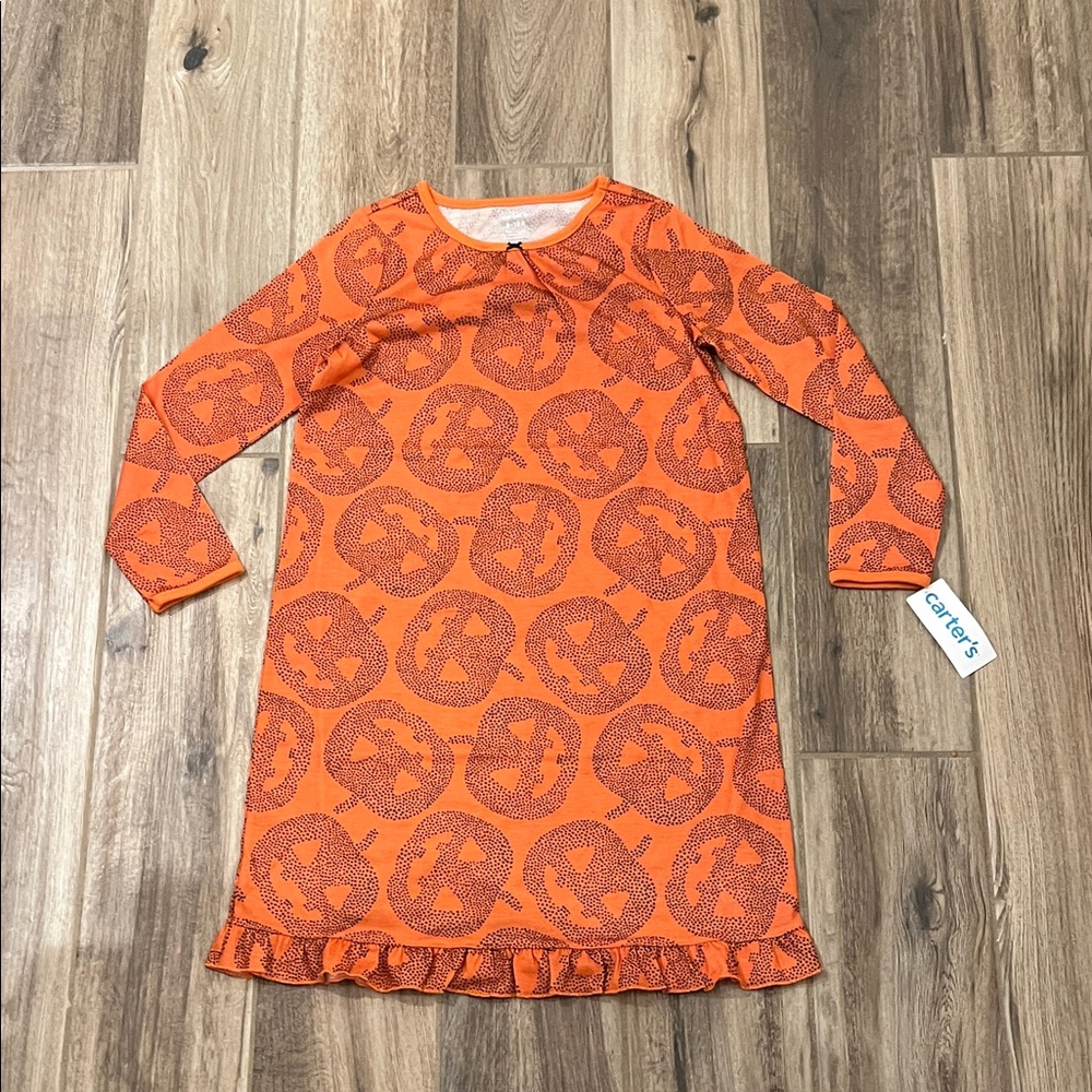 Carter's Orange Pumpkin Kids Nightgown